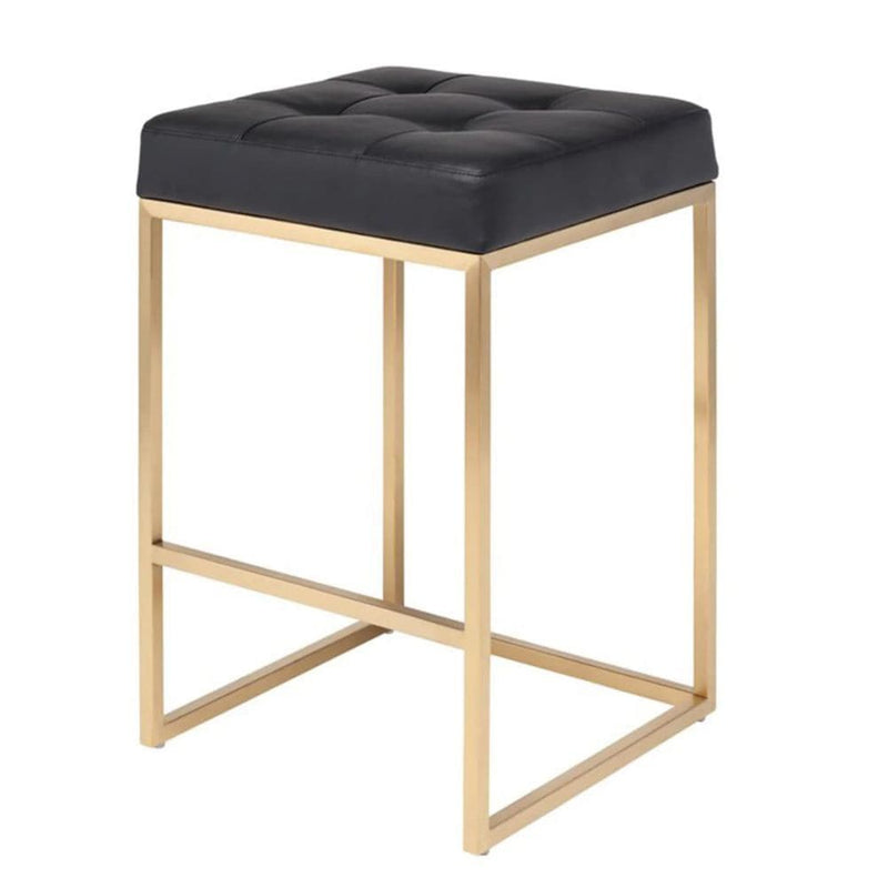 Take Me Home Black Stainless Steel Pipe Counter Stool A9