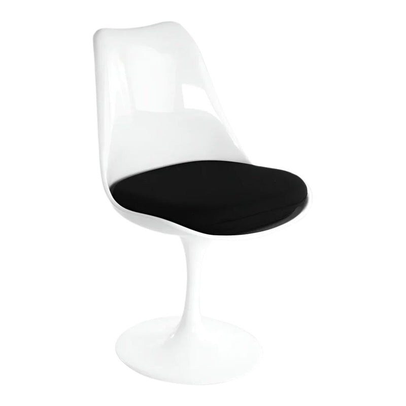 Take Me Home Tulip Armless Dining Chair, Fiberglass, Black X8