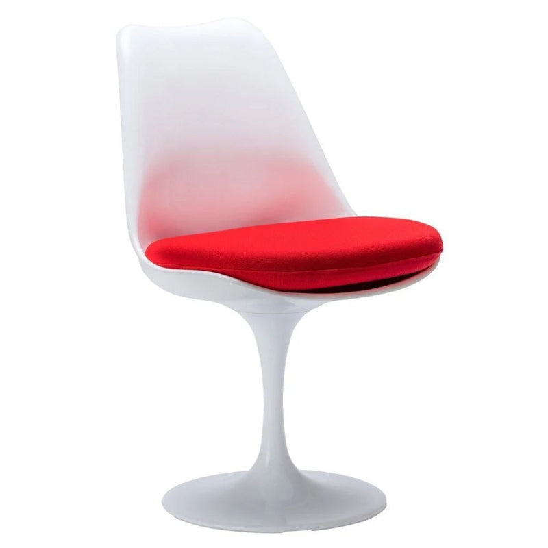 Take Me Home Tulip Chair Armless Chair, Fiberglass, Red S9