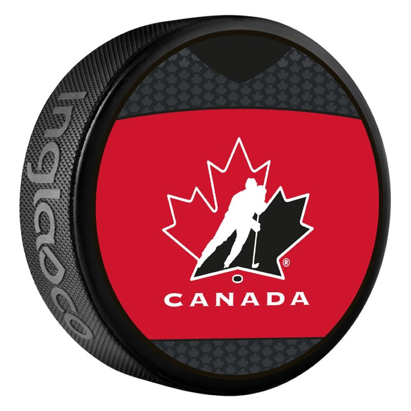 Team Canada Souvenir Hockey Puck, 6-oz P4