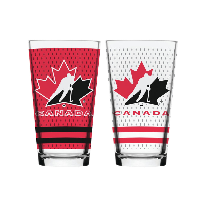 Team Canada/Hockey Canada Mixing Pint Glass Set, 16-oz, 2-pk X1