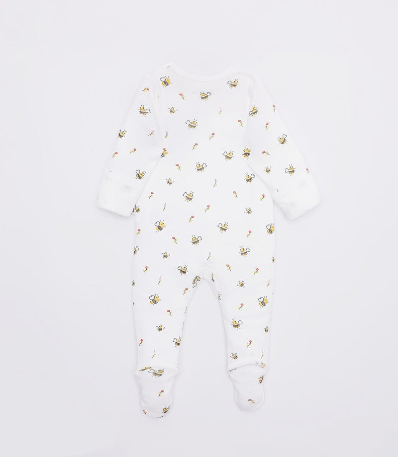 The Elk Baby Bee Print Premium Organic Cotton Zippy, Various Sizes G4