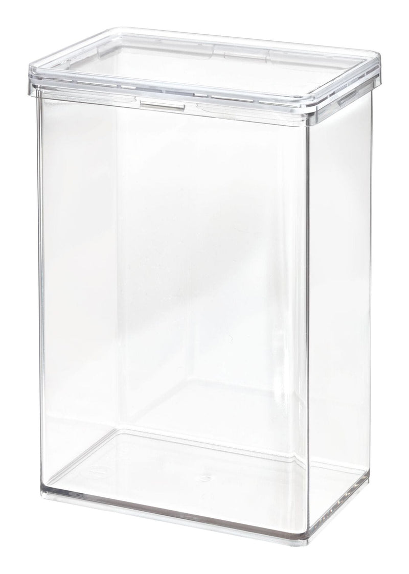 The Home Edit by iDESIGN Clear Stackable Large Canister with Air Tight Lid, 2.37-L H4