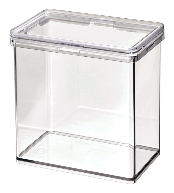 The Home Edit by iDESIGN Clear Stackable Medium Canister with Air Tight Lid, 1.42-L R6