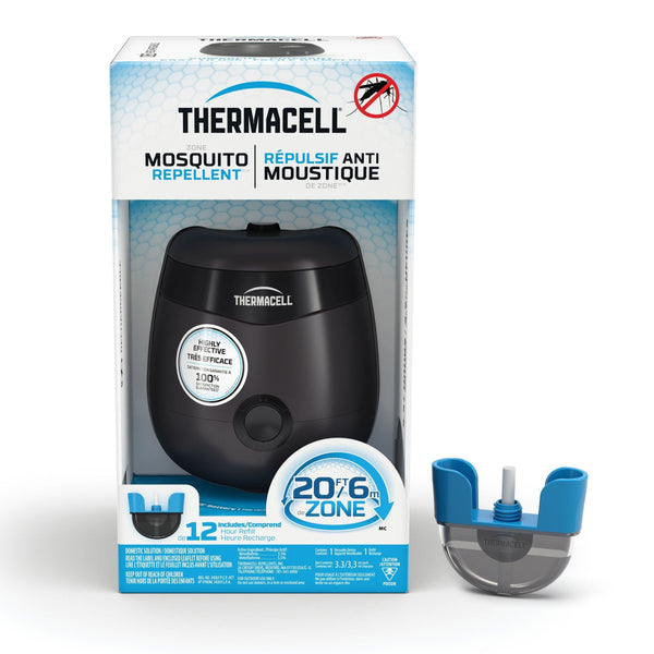 Thermacell E-ZoneGuard Patio Rechargeable Mosquito Repeller with 12-Hr Refill and 5.5-Hr Battery, Charcoal T2
