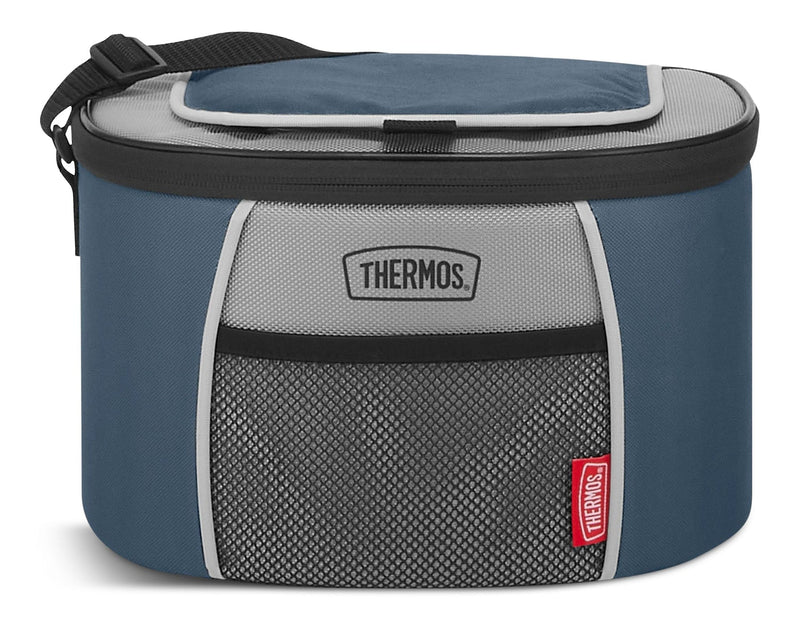 Thermos Soft Cooler with Shoulder Strap, 6-Can Capacity, Blue, PVC-Free Q4