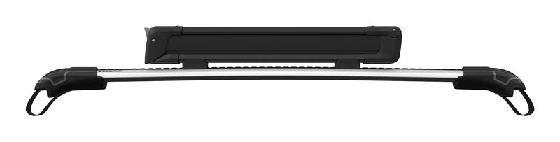 Thule SnowPack Stainless Steel Roof Top Mount Ski/Snowboard Rack, Large, Black, 2-pc Z1