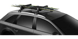 Thule SnowPack Stainless Steel Roof Top Mount Ski/Snowboard Rack, Medium, Black, 2-pc