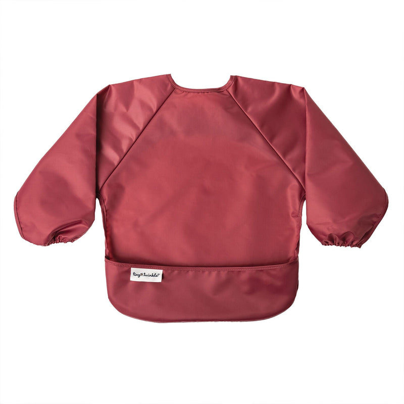 Tiny Twinkle Mess-Proof Apron Bibs, Rose Burgundy, 2-pk E5