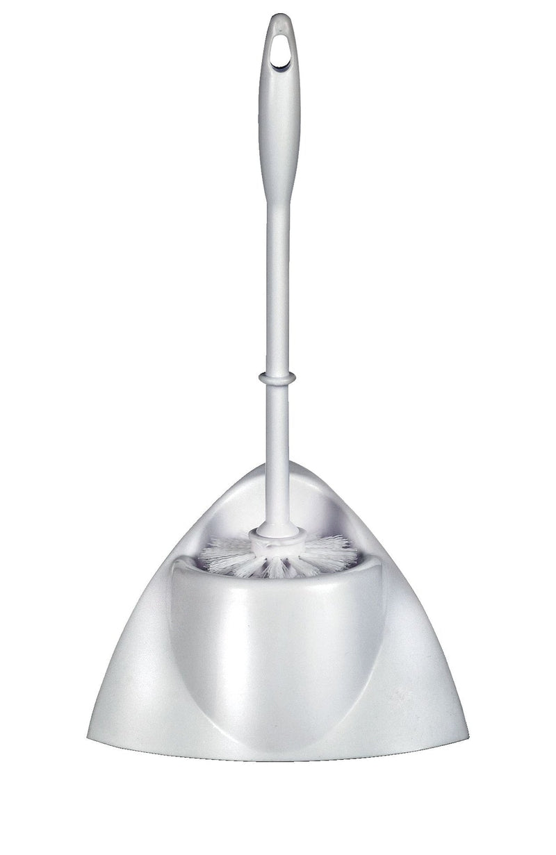 Toilet Brush with Stand, White W7