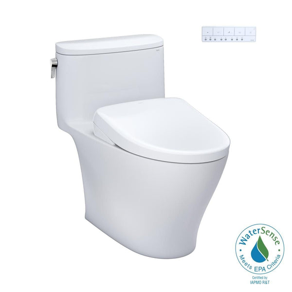 TOTO WASHLET+ Nexus One-Piece Elongated 1.28 GPF Toilet with S7 Contemporary Bidet Seat, Cotton White Z3