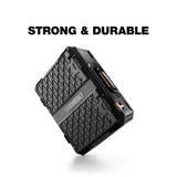 ToughBuilt StackTech Top Portable Modular Plastic/Metal Tool Box with 4 Dividers and 4 Bins, IP65-Rated, Black