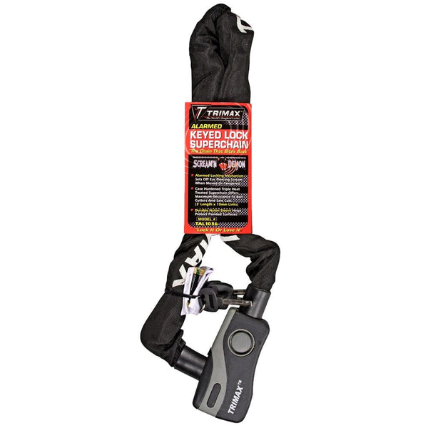 Trimax 36-in Alarmed Lock with Thex Superchain, Corrosion- resistant A1