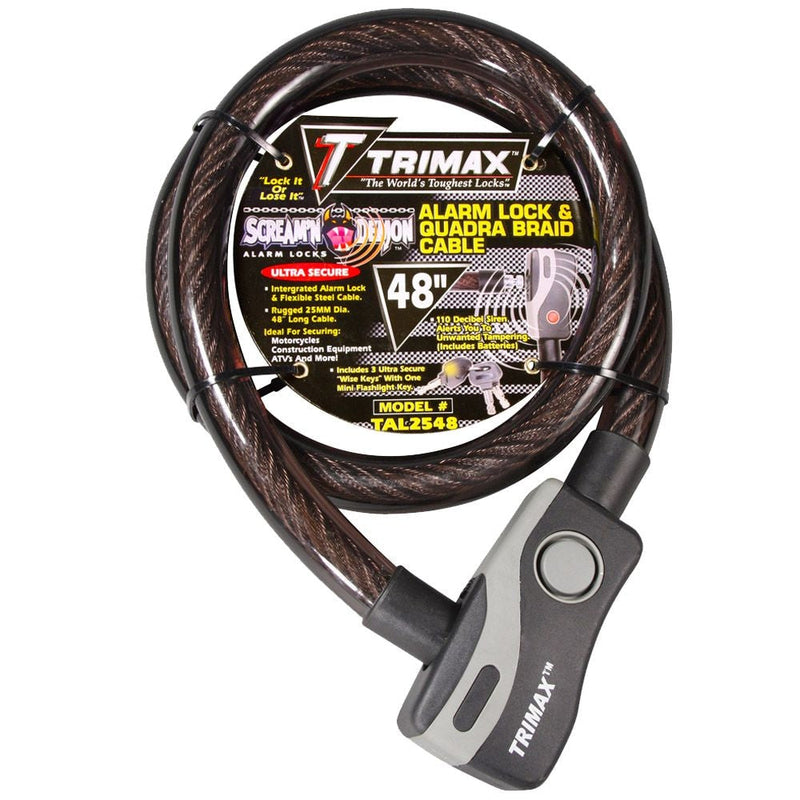 Trimax 48-in Alarmed Lock Chain with Quadra Braid Cable Z5