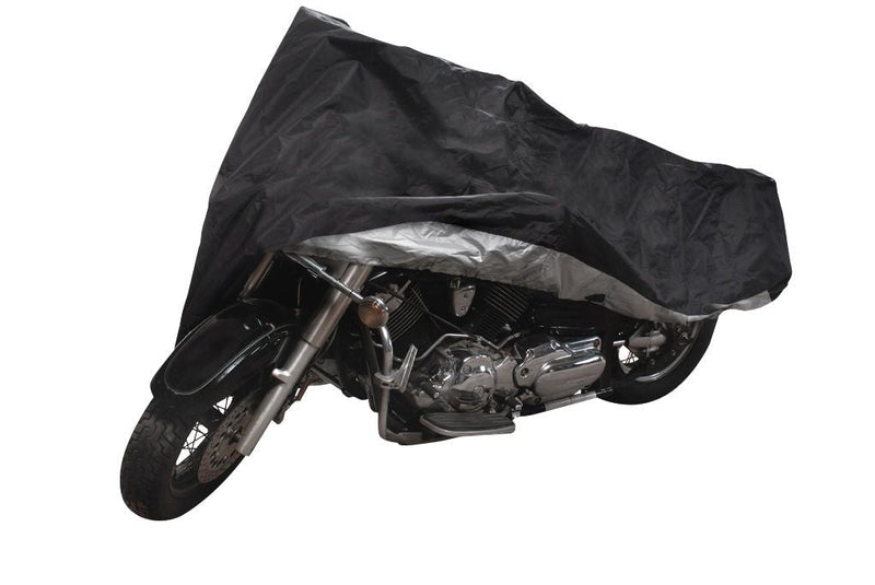 Tripel Premium Polyester Motorcycle Cover, Black, Large U3