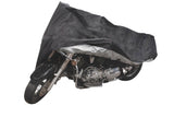 Tripel Premium Polyester Motorcycle Cover, Black, Medium