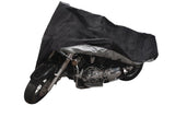 Tripel Premium Polyester Motorcycle Cover, Black, Medium
