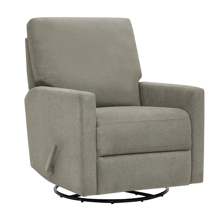 True Innovations Paxley II Grey Fabric Swivel Glider Recliner M4