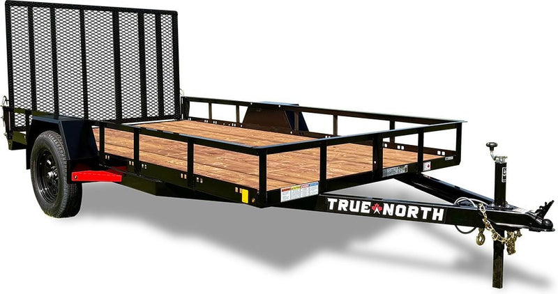 True North 77-in x 12-ft Utility Trailer With Gate, Black N1
