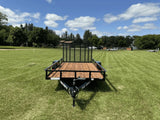 True North 77-in x 12-ft Utility Trailer With Gate, Black