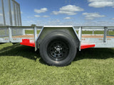 True North 77-in x 12-ft Utility Trailer With Gate, Silver