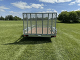 True North 77-in x 12-ft Utility Trailer With Gate, Silver