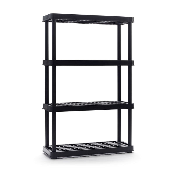 TuffStore 4-Shelf Resin Storage/Shelving Unit, 36 x 14 x 54.5-in, Black F8
