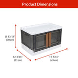 type A Foldable Storage Box with Door, 32-L