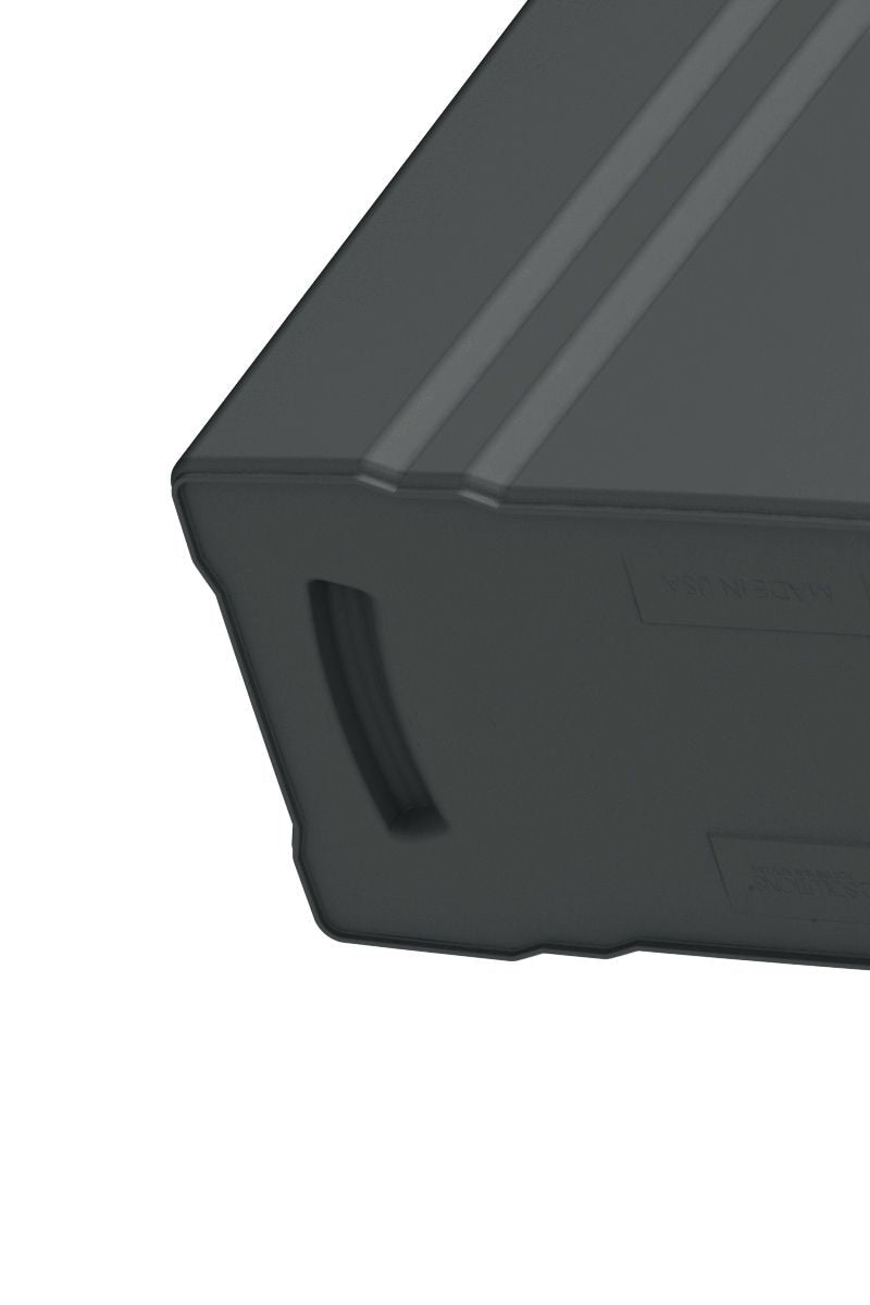 United Solutions Plastic Tall Slim Rectangular Garbage Can, Black, 87-L