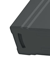 United Solutions Plastic Tall Slim Rectangular Garbage Can, Black, 87-L
