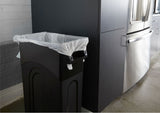 United Solutions Plastic Tall Slim Rectangular Garbage Can, Black, 87-L