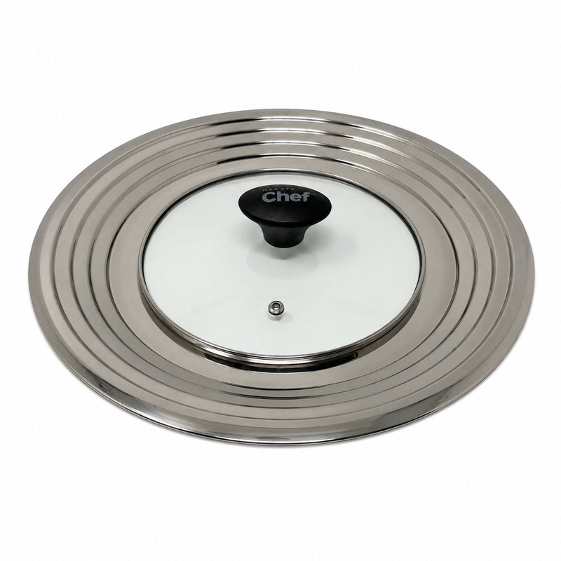 Universal Stainless Steel Glass Lid for Pots & Pans, Fits (24 cm) to (32 cm) L8