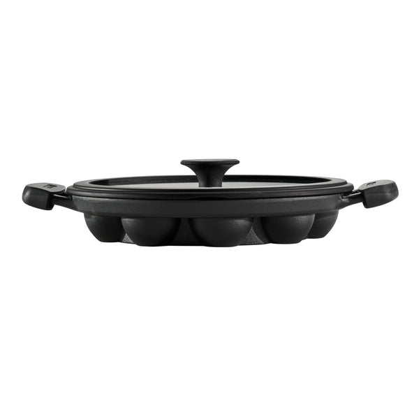 Utsava Pre-Seasoned Cast Iron Paniyarrakal with Lid I5