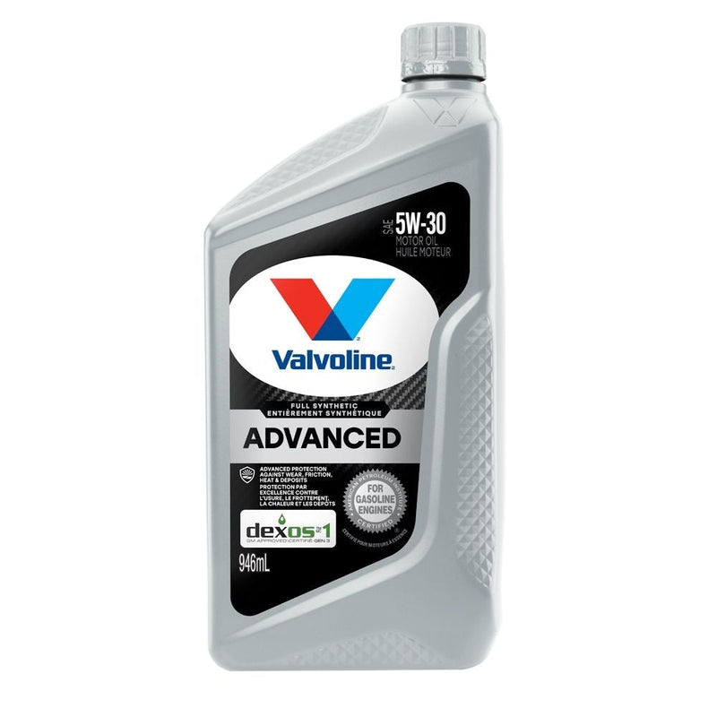 Valvoline 5W30 Advanced Synthetic Engine/Motor Oil, 946-mL S5