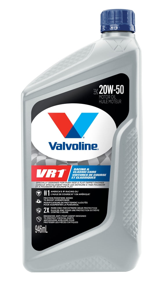 Valvoline VR1 20W-50 4-Cycle Racing Oil, 1-L M4
