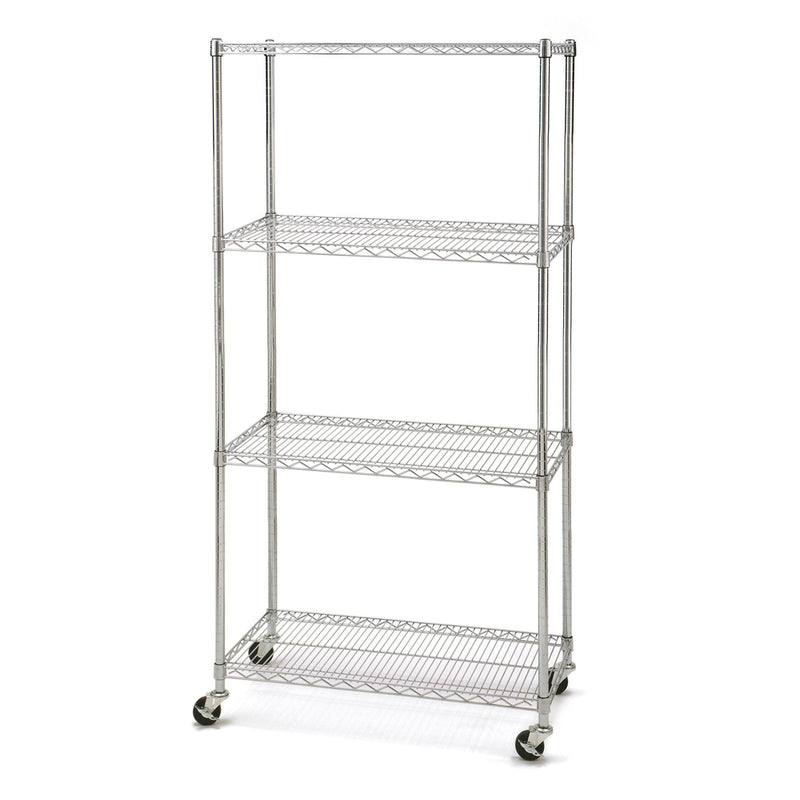 Vancouver Classic 4-Tier NSF Shelving, 36-in x 18-in x 72-in, Chrome H5