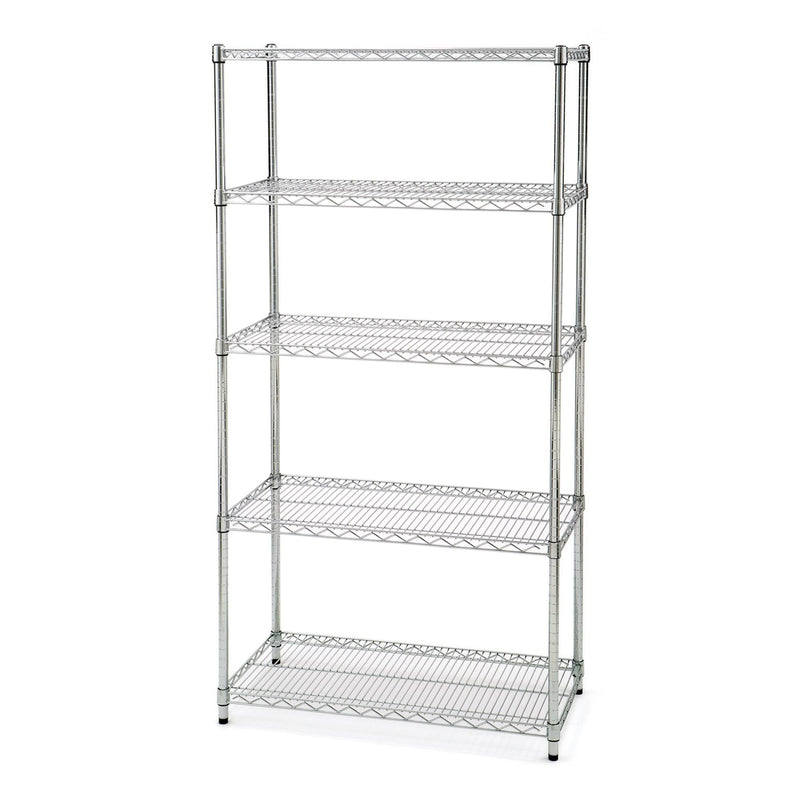 Vancouver Classics 5-Tier NSF Shelving, 36-in x 18-in x 72-in, Zinc S8