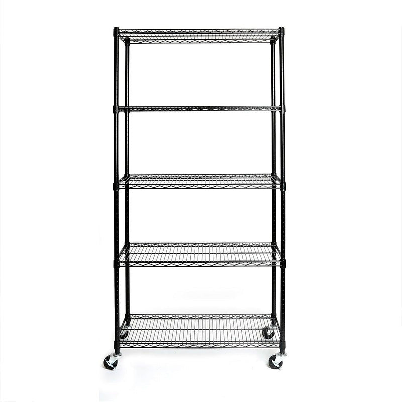Vancouver Classics 5-Tier NSF Steel Shelving, 36-in x 18-in x 72-in, Black J1