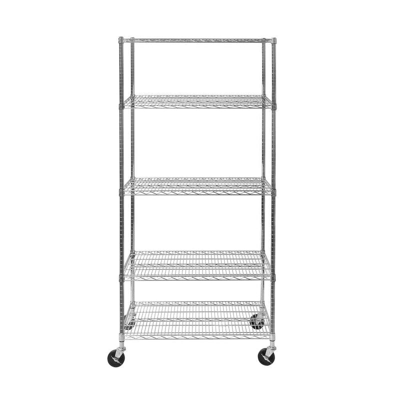 Vancouver Classics 5-Tier Shelving, 36-in x 24-in x 72-in, Chrome P7