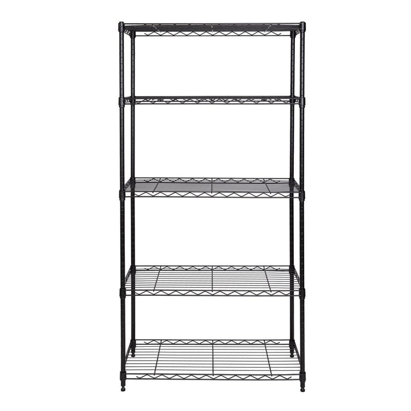 Vancouver Classics 5-Tier Steel Shelving, 30-in x 14-in x 60-in, Black Q3
