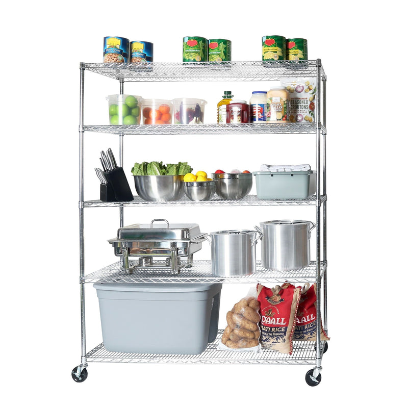 Vancouver Classics 5-Tier Steel Shelving Rack, 60-in x 24-in x 72-in D3