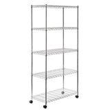 Vancouver Classics, 5-Tier Steel Wire Shelving, 30-in x 14-in x 60-in, Chrome