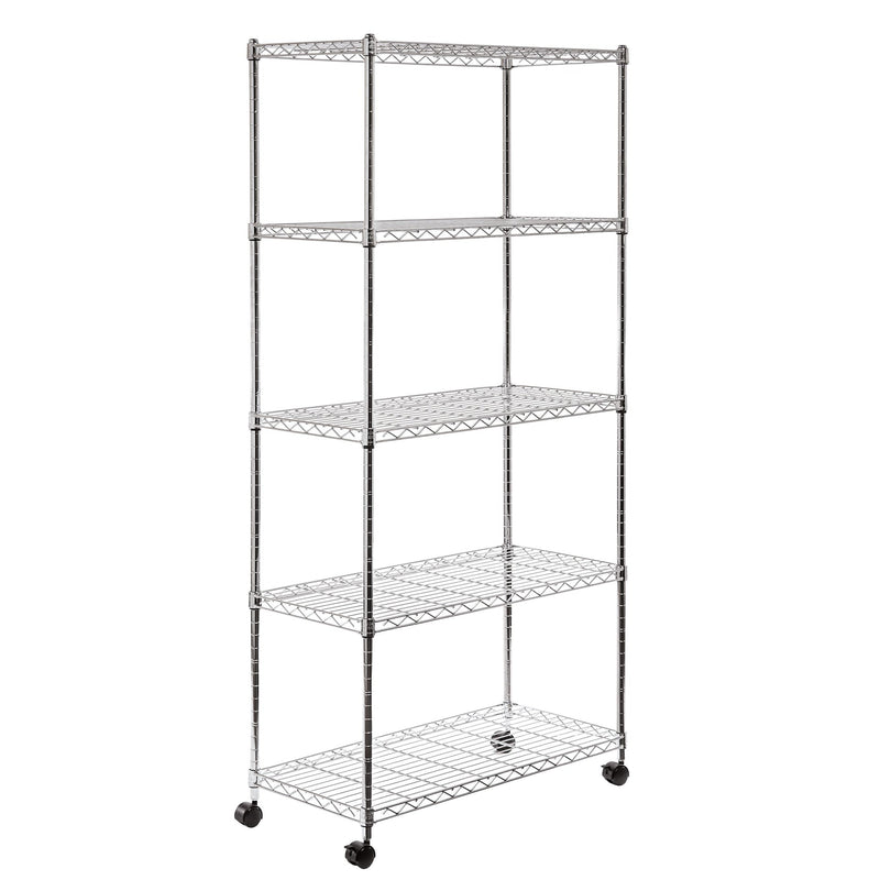 Vancouver Classics, 5-Tier Steel Wire Shelving, 30-in x 14-in x 60-in, Chrome Z0
