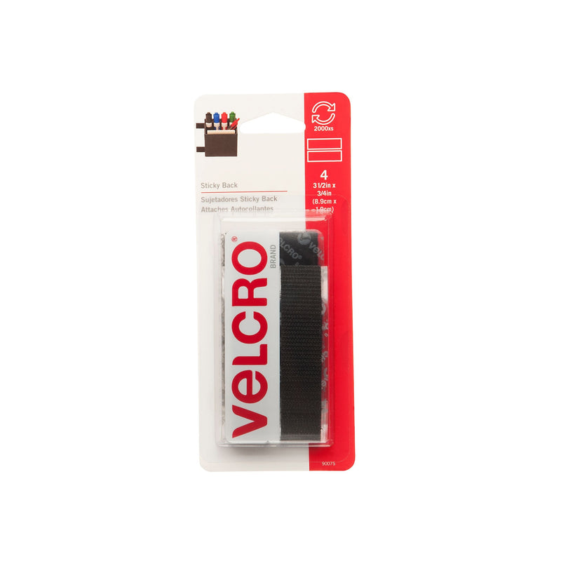 Velcro Adhesive General Purpose Sticky Back Tape, 3-1/2 x 3/4-in, 4-pk Q6