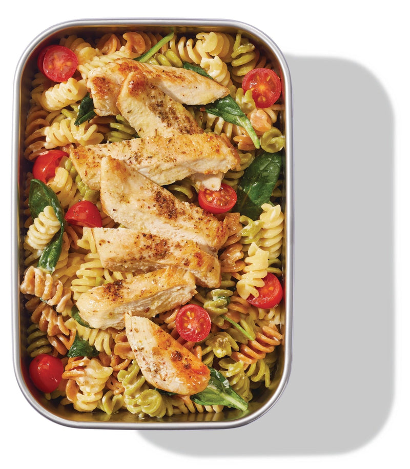 Vida by PADERNO 1-Compartment Stainless Steel Bento Lunch Box Food Storage Container with Leakproof Lid, Blue, 1.3-L Y5