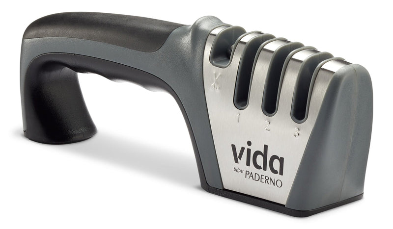 Vida by PADERNO 4-in-1 Knife & Shear Sharpener with Ergonomic Grip B8