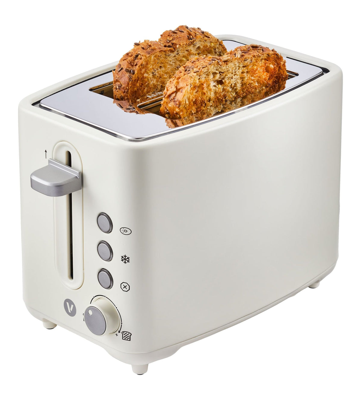 Vida by PADERNO Colour Series 2-Slice Toaster with 3 Settings, Shortbread