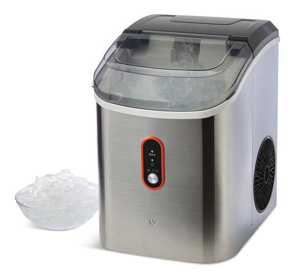 Vida by PADERNO Countertop Soft Nugget Ice Maker, 33-lb Ice/Day, Stainless Steel Y6