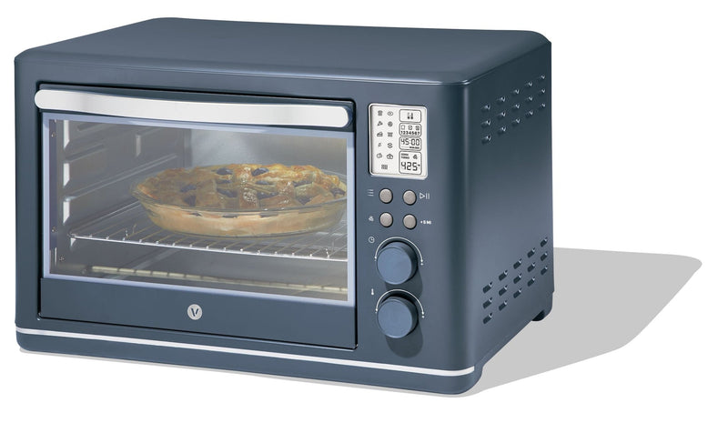 Vida by PADERNO Digital Multi-Functional Air Fryer Toaster Oven with 11 Pre-Set Functions, Bluefin, 6-Slices R9