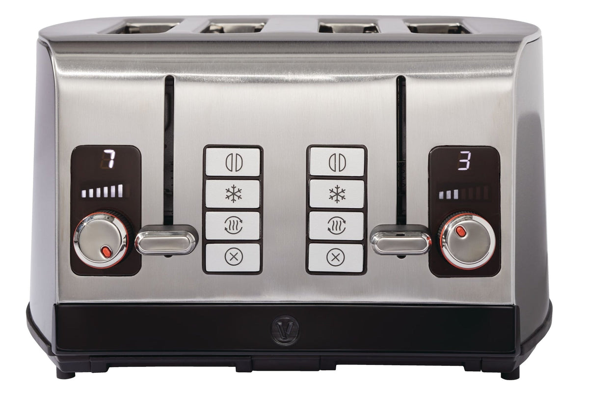Vida by PADERNO Digital Stainless Steel Toaster, 4-Slice